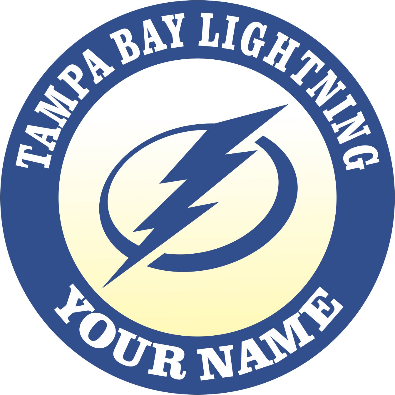 Tampa Bay Lightning Customized Logo iron on paper